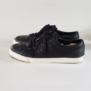 Polo Ralph Lauren Ian Men's Black Leather Sneaker Shoe Size 11.5 D